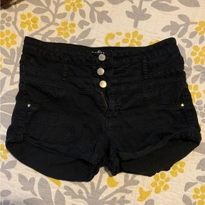Black Refuge High Waisted Shorts - Size 4
